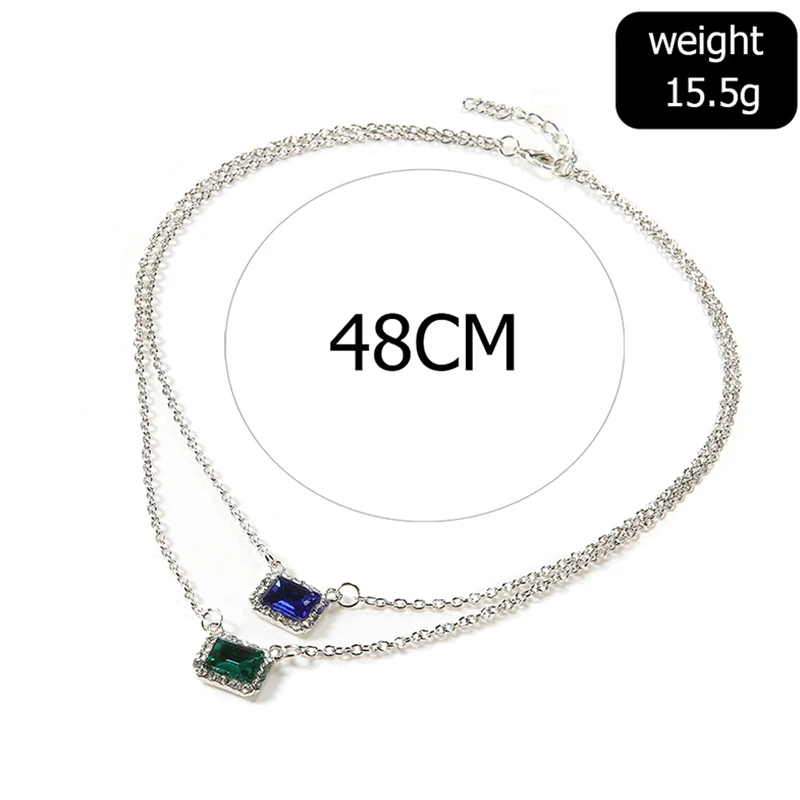 2 шт./компл. Ретро кристалл драгоценный камень квадратный геометрический