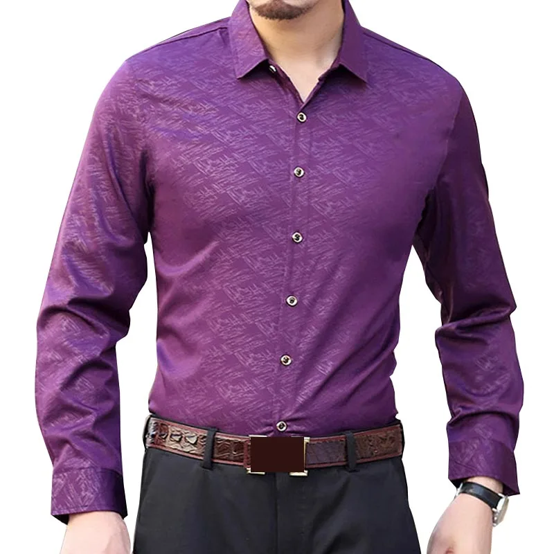 

Рубашка мужская хлопковая с длинным рукавом, деловая повседневная с принтом, на пуговицах, большие размеры 5XL 6XL 7XL, весна-осень