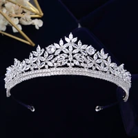 bavoen top quality royal sparkling zircon brides tiaras crown crystal bridal hairbands headpiece wedding hair accessories
