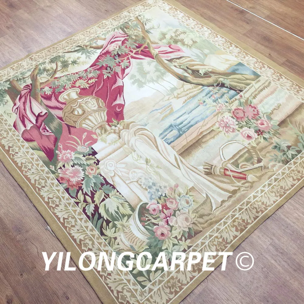 Yilong 5 2 'x 5' гобелен ручной работы в европейском стиле из шерсти | Дом и сад