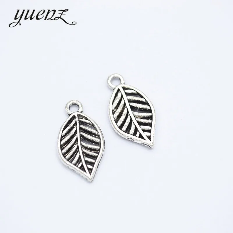 

YuenZ 20pcs Leaves Pendant Charms Antique silver color Leaf Charms Jewelry Diy Tree Leaf Charms For Bracelet Making 20*10mm Q368