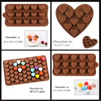 chocolate mold heart shape 3d small silicone cake mold baking jelly candy chocolate soap moulds fondant cake decorating diy
