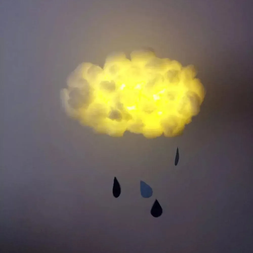 Уникальный дизайн сделай сам ручной работы хлопковый облачный светильник