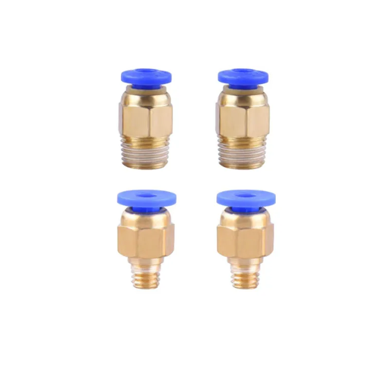 1 м тефлоновая трубка PTFE белый+ 2* PC4-M6 фитинги+ 2* PC4-M10 Мужской прямой пневматический PEFE трубка нажимной фитинг разъем для 3d принтера