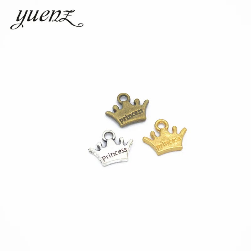 

YuenZ 30pcs Zinc Alloy Antique Silver color Crown Charms Pendants Jewelry Findings For DIY Choker Necklace Bracelet 13*11mm N209