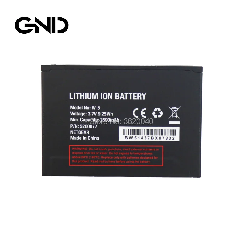 GND 2500 мАч/9.25Wh 3 7 V W5 W-5 5200077 Батарея для Netgear Aircard 770S 771S 790s 782s Сьерра-Беспроводной