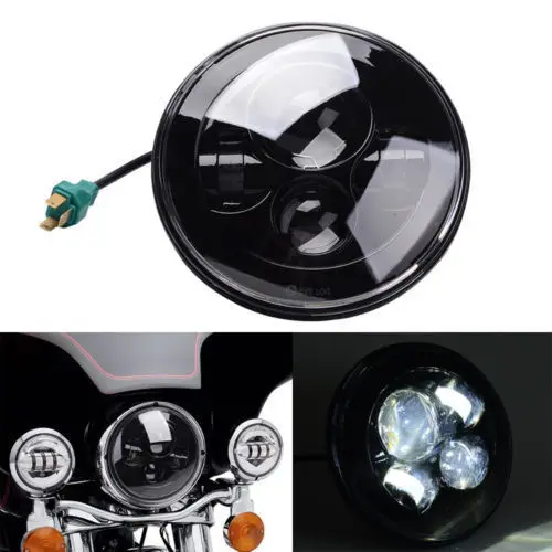 7 &quotкруглый светодиодный Hi Lo для фар мотоцикла Harley &amp джип фары проектор HID супер