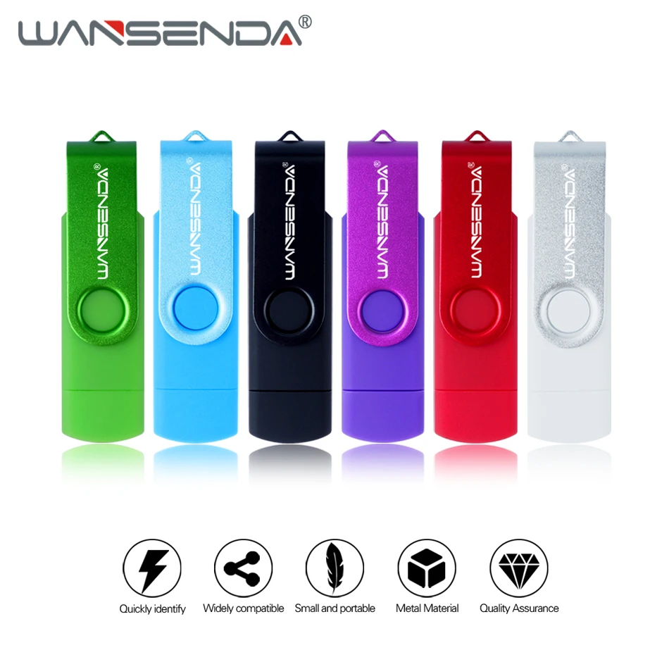 Флеш накопитель Wansenda 256 ГБ 128 64 OTG USB 32 16 8 otg 2 0|otg usb flash drive|flash driveusb drive |
