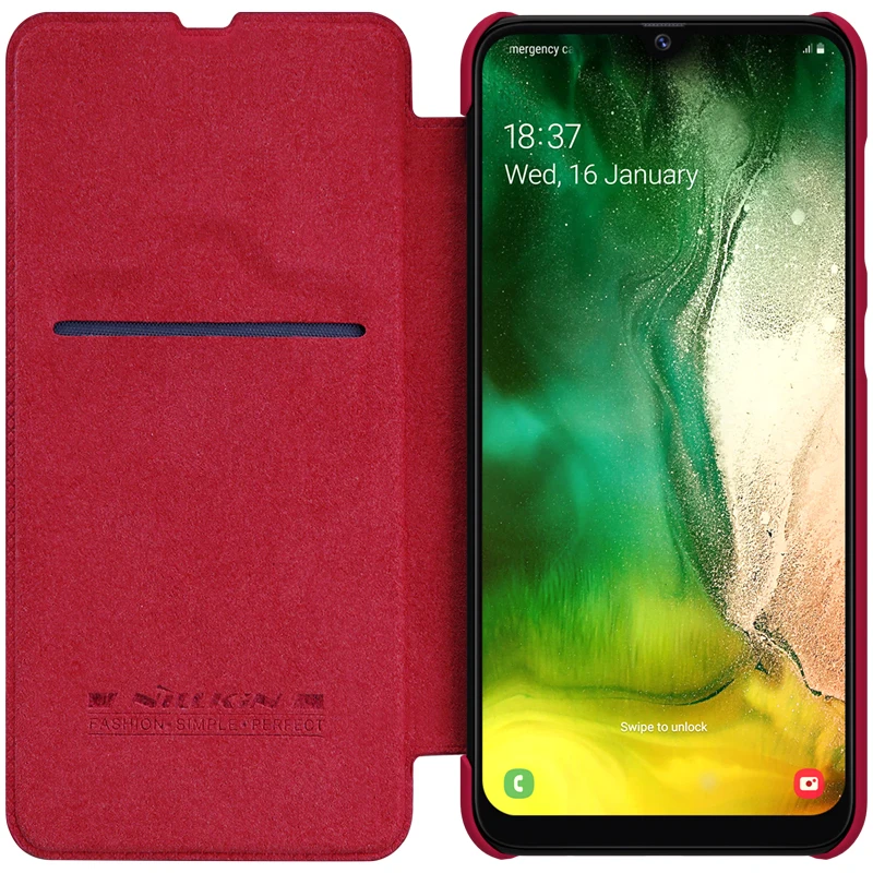 Чехол для samsung Galaxy A10 A20 A30 A40 A50 A60 A70 Nillkin Qin из искусственной кожи откидной Чехол M20 M30 M40 с отделениями для карт Fundas