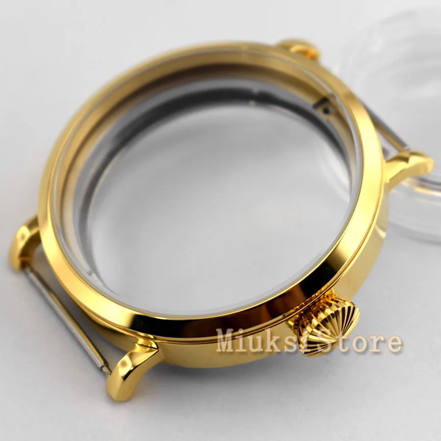 Corguet 46 мм подходят parnis мужские часы для ST 3600/3620 ETA 6497/6498 механизм золотой Стальной