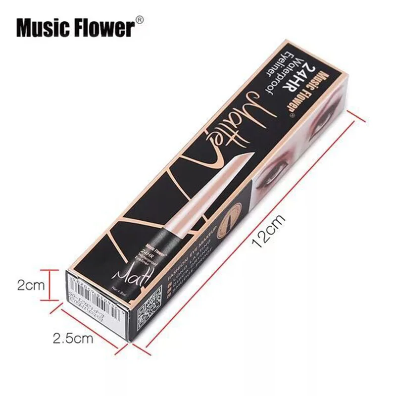 Music Flower does not smudge matte black eyeliner eyebrow pencil waterproof and quick-drying lasting | Красота и здоровье