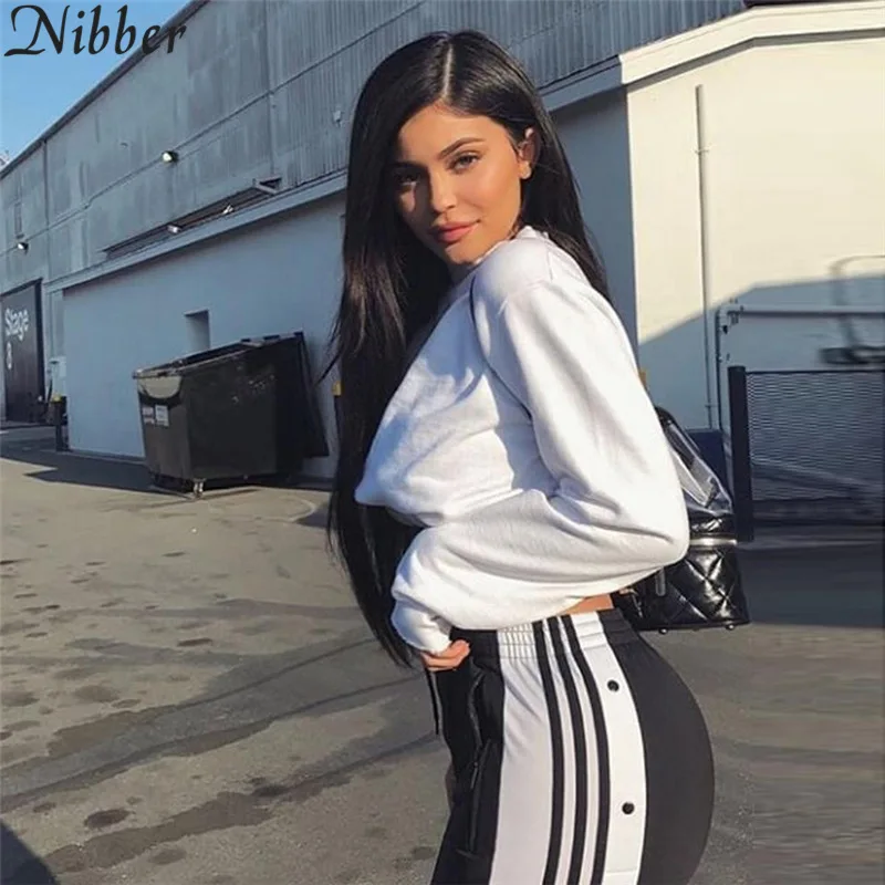 Nibber 2018 Новый Для женщин Демисезонный белый пуловеры с длинными рукавами