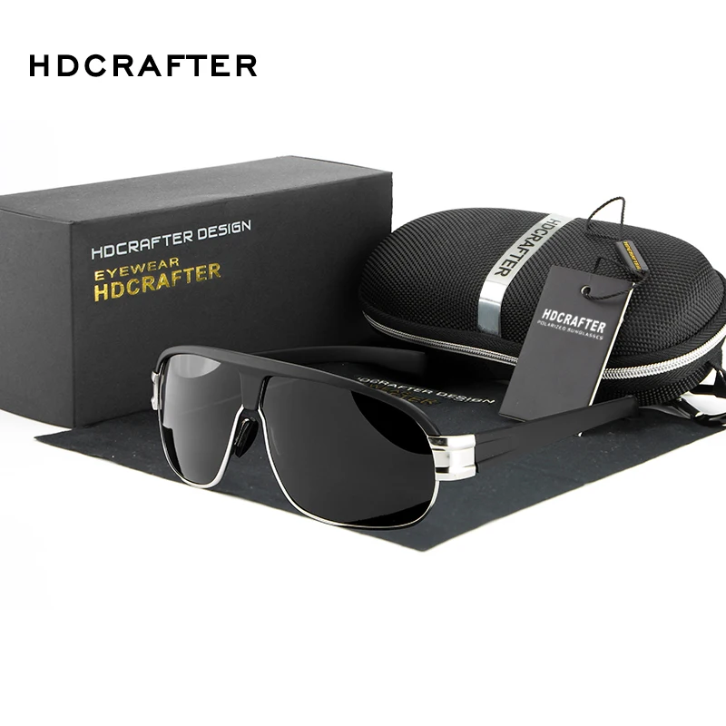 Мужские солнцезащитные очки HDCRAFTER брендовые дизайнерские поляризационные для
