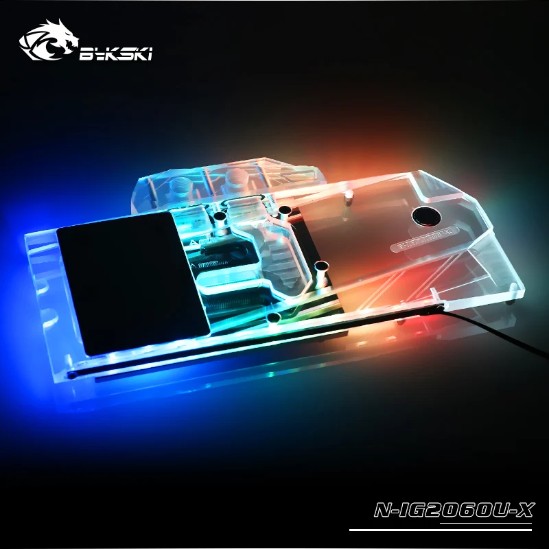 Водяной блок BYKSKI для цветных игр RTX2060 Ultra/iGame GTX1660Ti Ultra 6G/полное покрытие радиатор