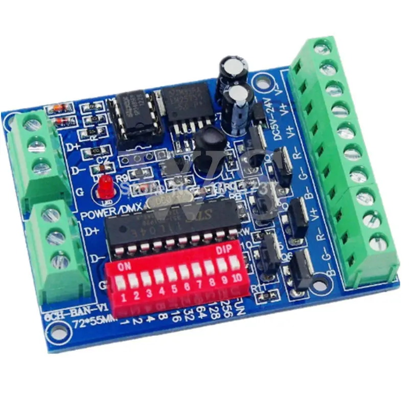 Лазерный диммер 6 каналов DMX512 2 группы RGB выход декодер|control coil|control brandcontrol cable push pull