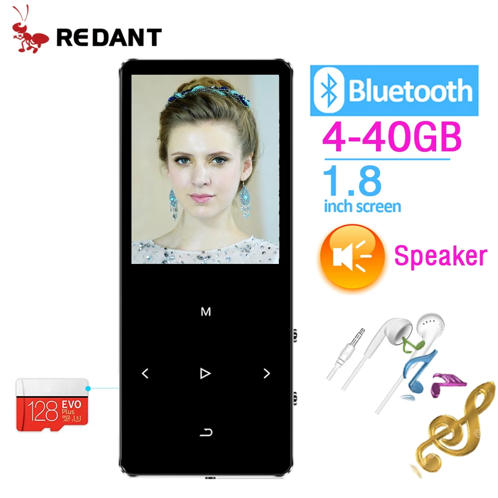 Музыкальный MP3 плеер Bluetooth 4 2 портативный цифровой аудиоплеер без потерь с FM радио
