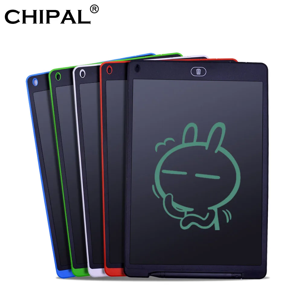 CHIPAL 12 дюймов ЖК-дисплей планшет для письма Цифровой Графика планшет электронный альбом для рисования доска рукописного ввода графической Планшеты+ ручка Батарея