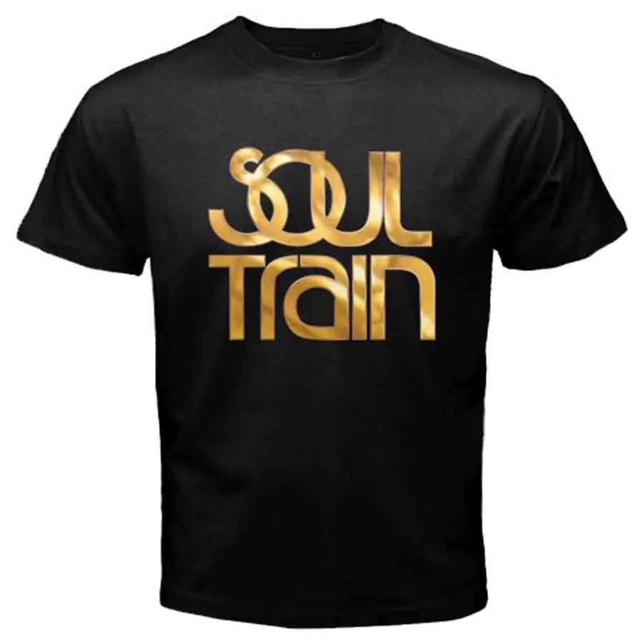 Новый Soul Train логотип музыкальное шоу Для мужчин черный футболка Размеры S до 3XL |