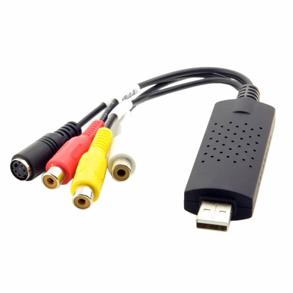 4 канальная звуковая видеокамера USB 2 0 ТВ DVD VHS S видео адаптер система наблюдения