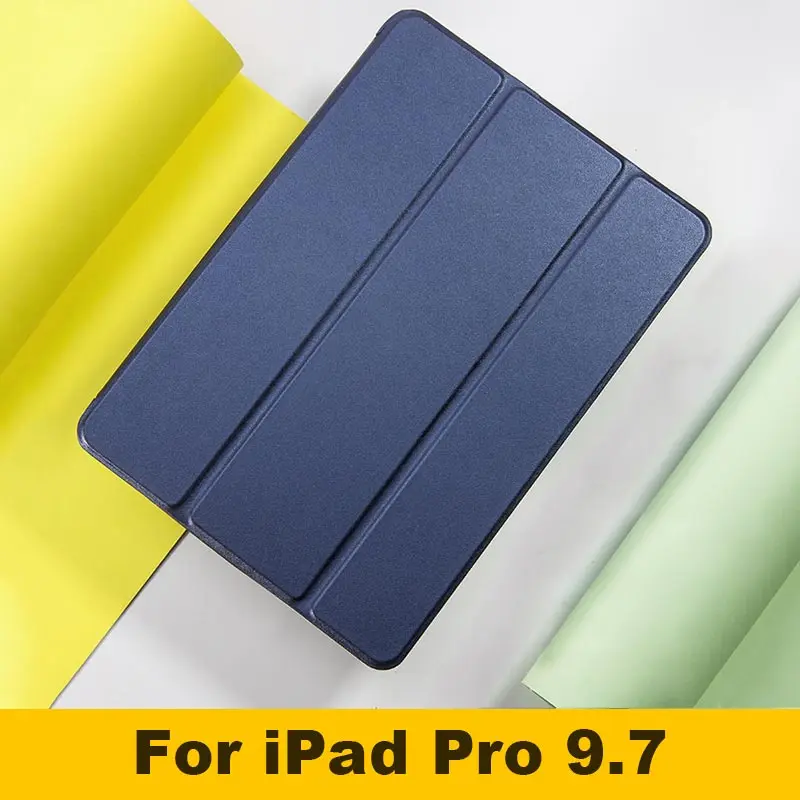 For Pro 9.7 Navy Чехол для Apple iPad Pro 11, умный кожаный чехол с магнитной подставкой, мягкий силиконовый чехол для iPad Pro 10,5 Pro 9,7 - Цвет: For Pro 9.7 Navy