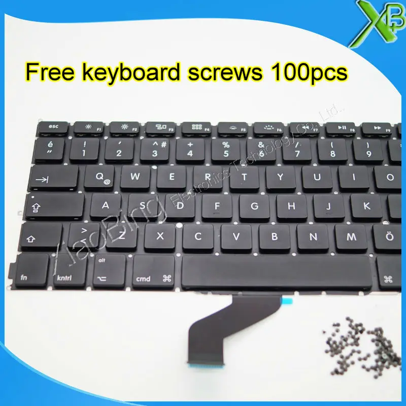 Совершенно новая Турецкая клавиатура TR + винты для клавиатуры 100 шт. MacBook Pro Retina 13 3