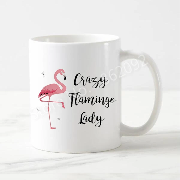 Забавная кружка для кофе Crazy Flamingo Lady новинка фламинго пива молока чашка чая