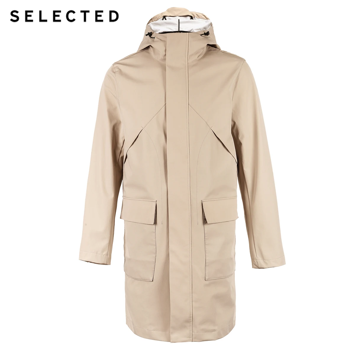 SELECTED blackrock's new male hooded fly opening Outwear S | 4183OM509 Мужская одежда