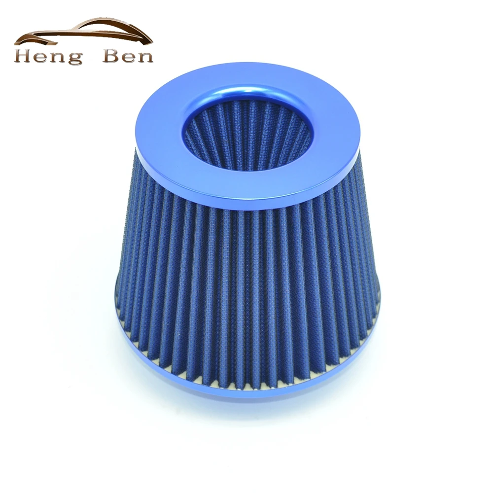 

1PC Universal Auto Vehicle Car Air Filter Cold Air Intake Filter Cleaner 76mm Dual Funnel Adapter works 76mm