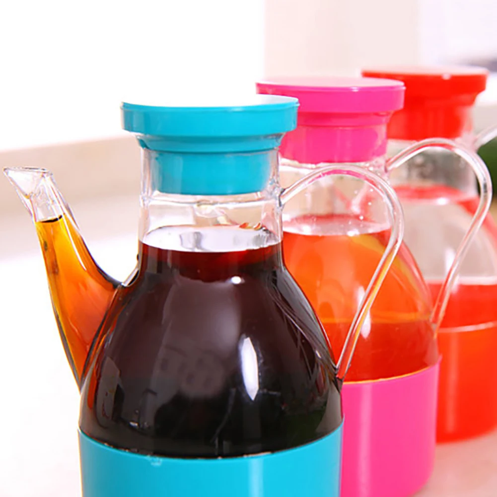 Random Color 40# Hot Selling 1pc Kitchen Cooking Supplies Leak-proof Oil Vinegar Sauce Bottle Storage Dispenser Oil Bottles Kitchen Gadget - Цвет: Random Color