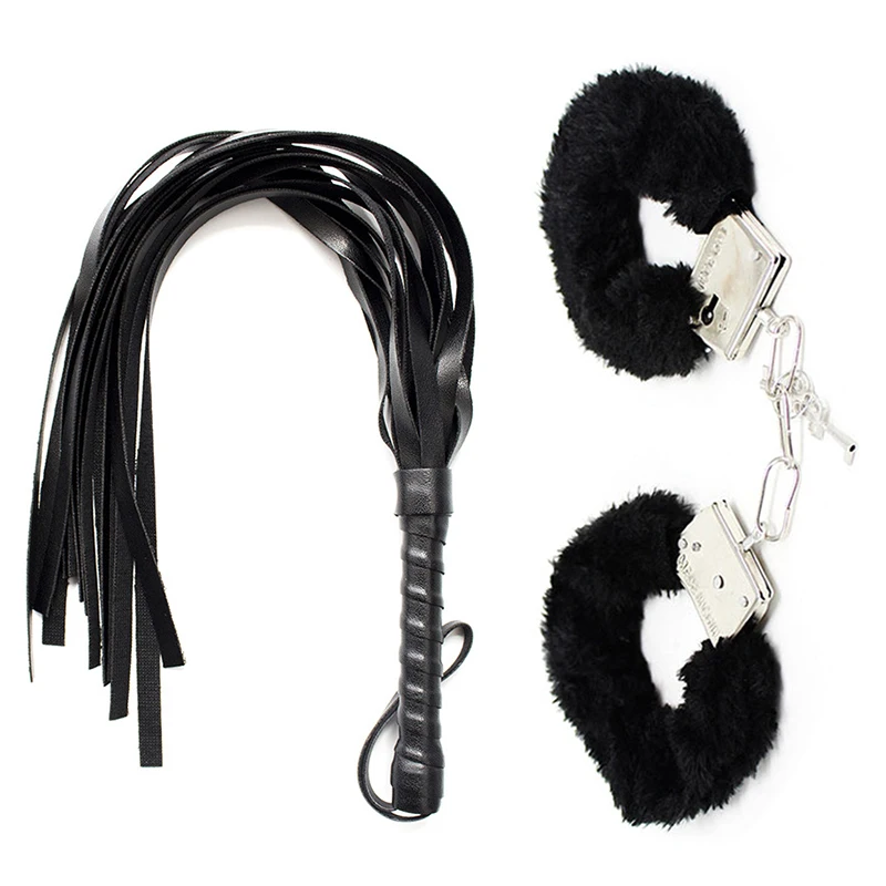 Новые экзотические аксессуары наручники БДСМ секс бандаж набор эротические кнут
