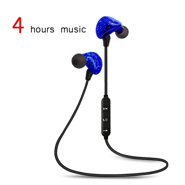 M1-Blue-4h FBYEG Bluetooth наушники/Беспроводные наушники с защитой от пота, спортивные басовые наушники с микрофоном для телефона и музыки - Цвет: M1-Blue-4h
