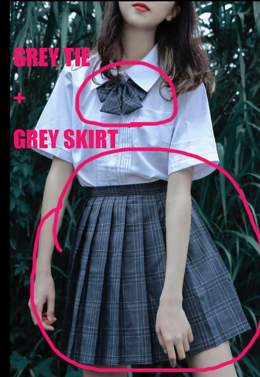 grey TIE Разноцветная клетчатая юбка, школьная форма, костюм Jk, клетчатая юбка в стиле Лолиты для девочек, плиссированная юбка в клетку, JKA2 - Цвет: grey TIE