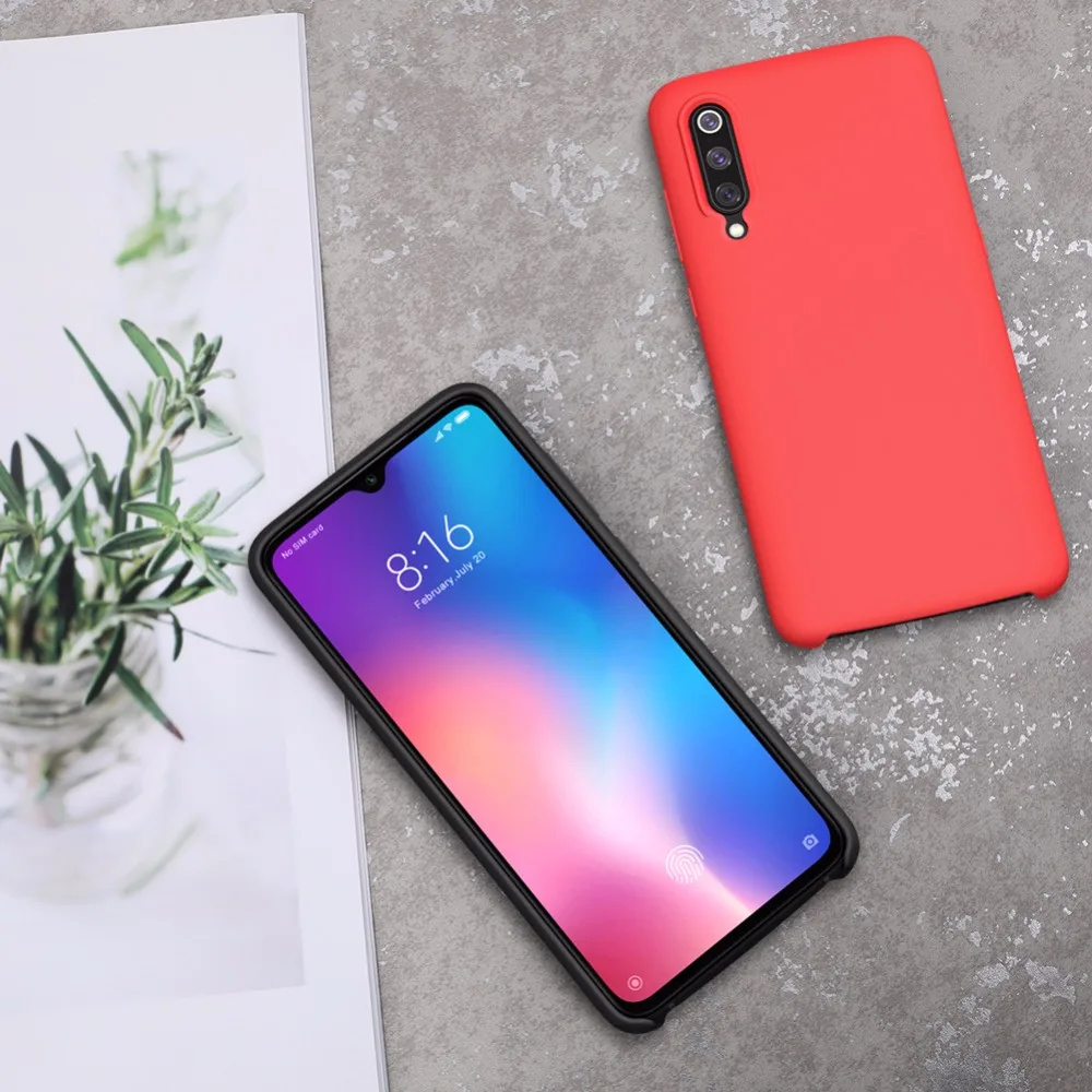 NILLKIN Flex чистый жидкий силиконовый чехол для Xiaomi mi9/mi9 Explore ore прозрачная версия против отпечатков пальцев Мягкая задняя крышка