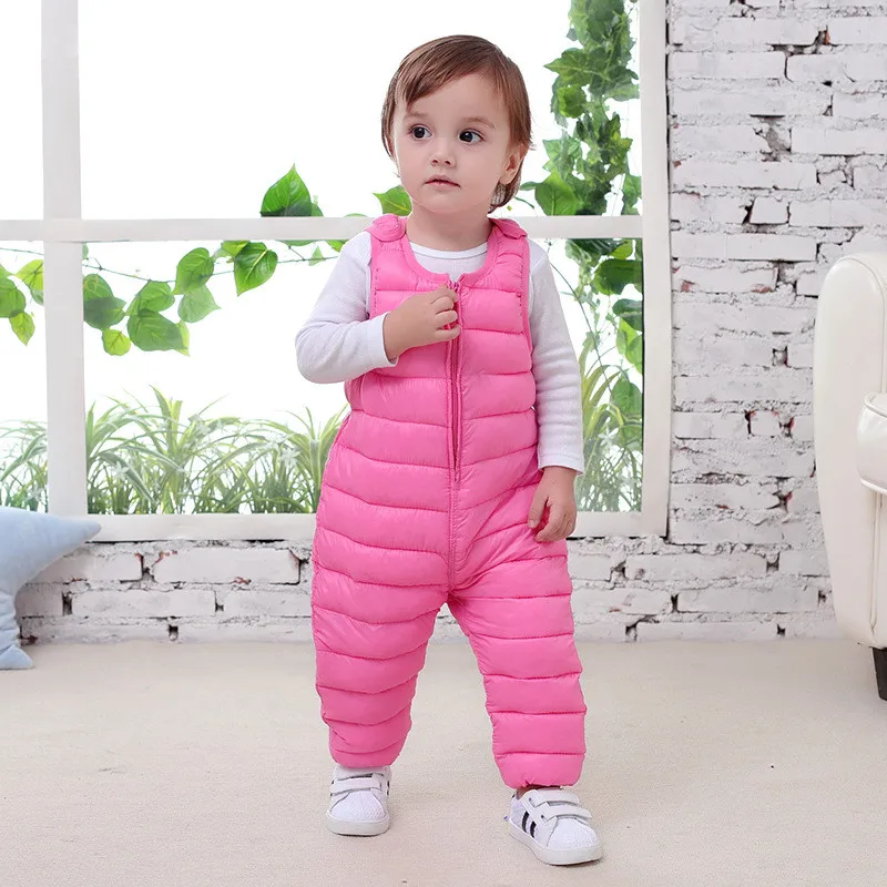 Осенне-зимние штаны для девочек Тонкие маленьких мальчиков комбинезон