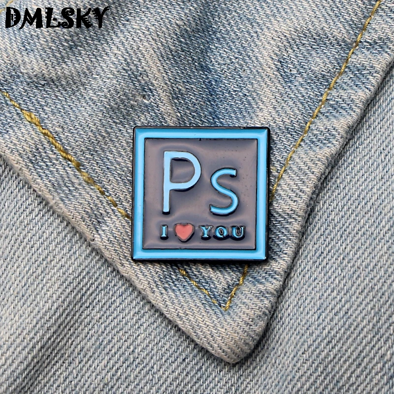 DMLSKY PS I Love You эмалированные булавки с остроумной художественной обработкой металла брошь для одежды сумки шляпа значок модные ювелирные изделия булавки M3257