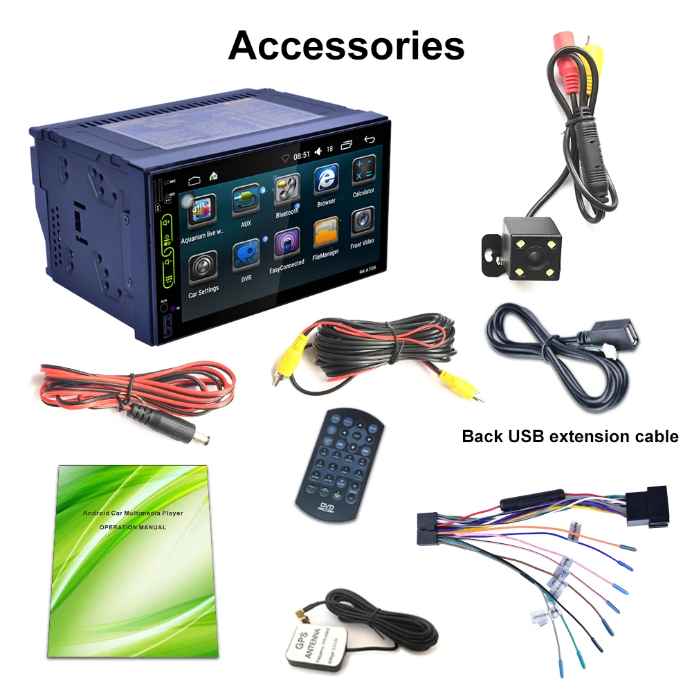 Автомагнитола 2DIN 7 дюймов Android 6 0 сенсорный экран HD стерео GPS AM/FM MP5 проигрыватель 3G
