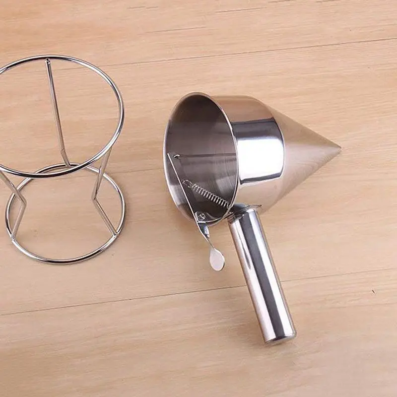 Поршневая Воронка Из Нержавеющей Стали с поддержкой для дозирования соуса |