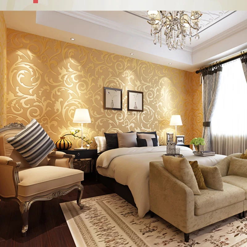 Роскошные модные современные золотые и серебряные 3D обои из золотой фольги для