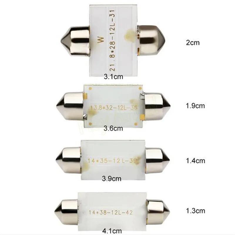 

10pcs White COB 12LED Festoon Dome Lights LED Bulb Auto Reading Light Bulbs C5W 31mm 36mm 39mm 41mm SMD Car Signal Lamp 12V 24V