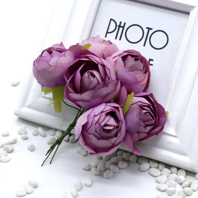 12 шт. шелковые Ложные розы недорогие искусственные цветы украшения для дома