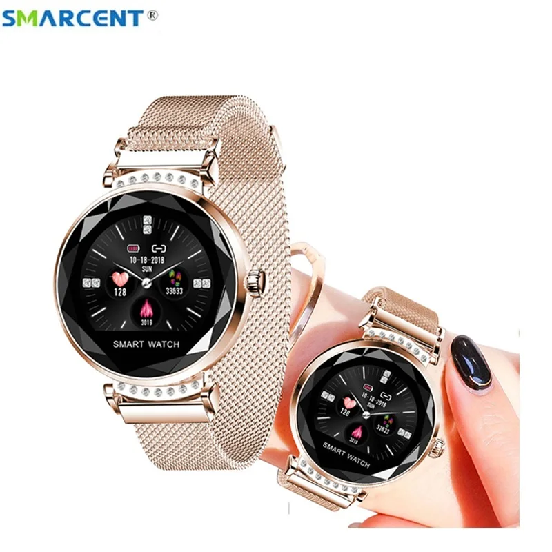 

Newest Fashion H2 Smart Wristband Women 3D Diamond Glass Heart Rate Blood Pressure Sleep Monitor Waterproof Smart Watch