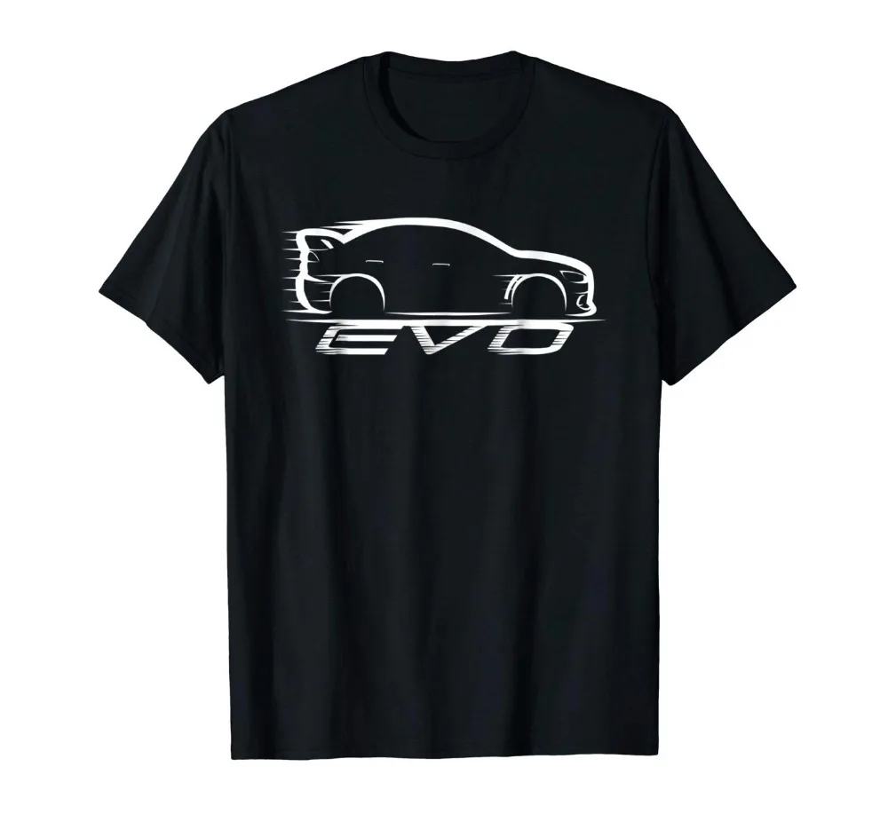 Японская Классическая футболка Legend Car Evo на заказ белая мужская с короткими