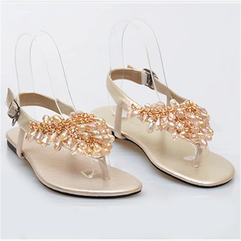 Женские Босоножки на каблуке обувь с пряжкой buckle strap flats черные золотые