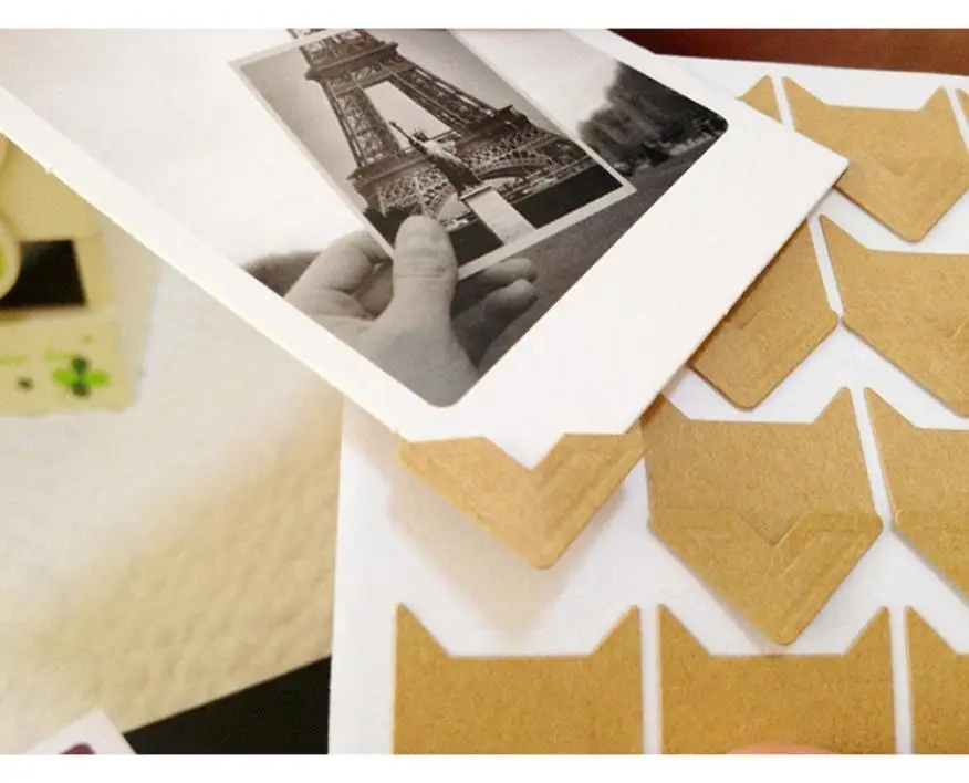 DIY винтажные Угловые крафт-бумажные наклейки фотоальбомы украшения Скрапбукинг леверт Прямая поставка 2MAR23