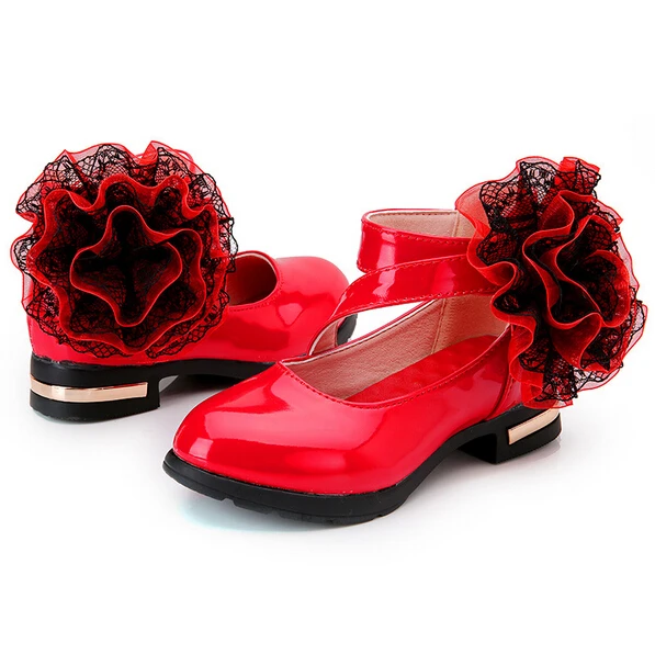 Новинка 2017 года Обувь для девочек принцесса Повседневная кожаная обувь стильные