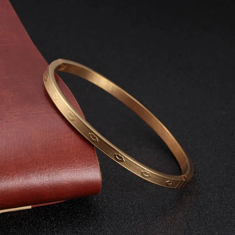 gold style 7 Браслет-манжета из нержавеющей стали для женщин с золотыми цифрами и кристаллами CZ браслет Pulseira Lover's Jewelry Bijoux - Окраска металла: gold style 7