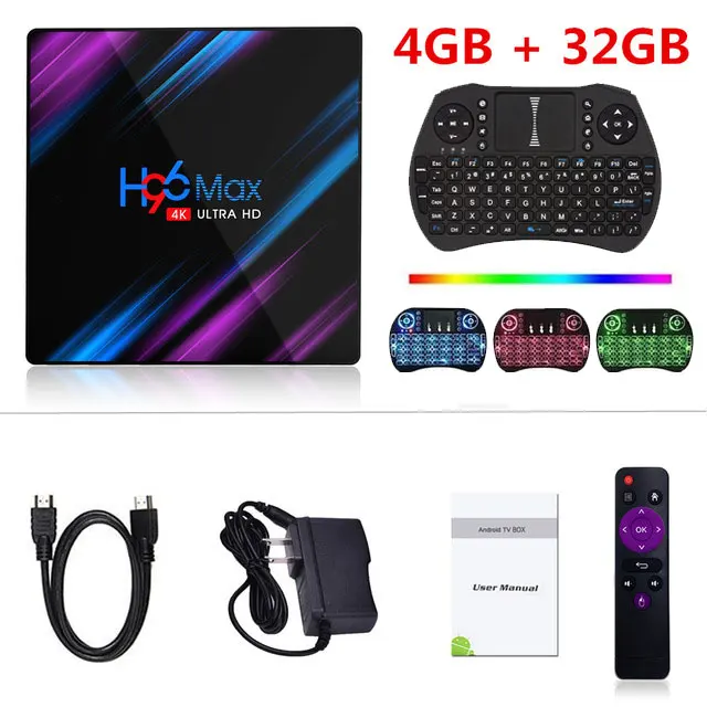 4GB32GB A8-Backlit H96 MAX RK3318 Android tv Box 9,0 4G 64GB 4K HD Smart tv Box 2,4& 5,0G WiFi Bluetooth 4,0 Box Google Play медиаплеер - Цвет: 4GB32GB A8-Backlit
