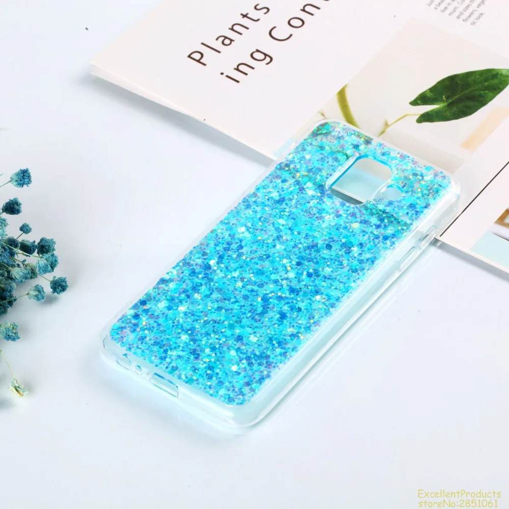 Для samsung Galaxy A6 2018 случая Роскошные Bling блестящие звезды телефон случаях мигает