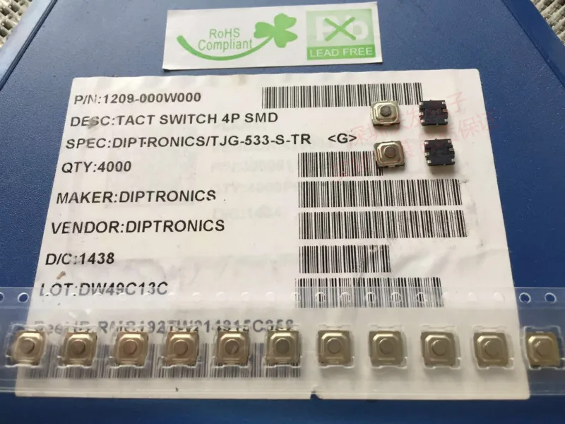 Оригинальный новый 100% импортный сенсорный выключатель DIP/R Q5 A4L кнопка