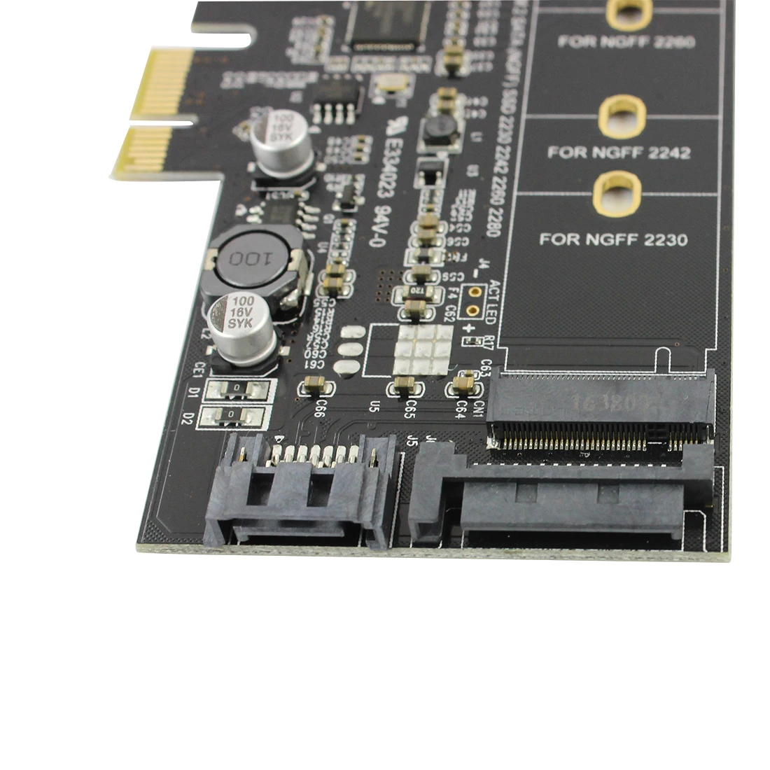 Двойной адаптер USB3.0 и Type c M.2 PCIe M2 SSD SATA B Ключ к контроллеру PCI e конвертер